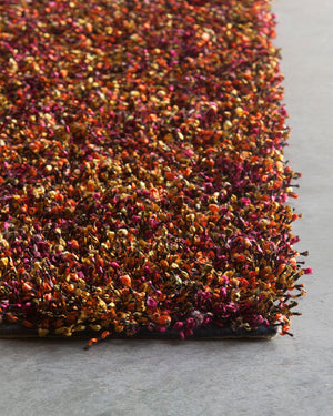 Chandra Rugs Hand-woven Shag Rug - Luxurious, Artisanal Comfort With Plush Texture For Cozy Home Décor Red,Orange Polyester Blo29402-35