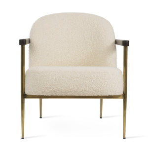Soho Concept Bloomy Lounge Armchair - Camira Blazer Wool Fabric, 10-year Guarantee, Elegant Ash & Brass Design White,Ash,Walnut,Brass  Soho-concept-dining-chair-12885