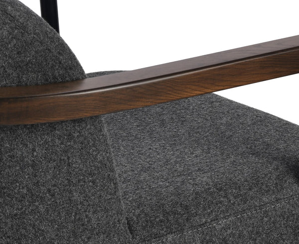 Soho Concept Bloomy Lounge Armchair - Camira Blazer Wool Fabric, 10-year Guarantee, Elegant Ash & Brass Design Dark Grey,Black,Ash,Walnut  Soho-concept-dining-chair-12895