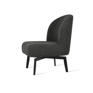 Soho Concept Hilton Lounge Swivel Chair - Stylish Boucle, Velvet & Camira Fabrics With 10-year Guarantee, 400 Lbs Capacity Black  Soho-concept-dining-chair-12881