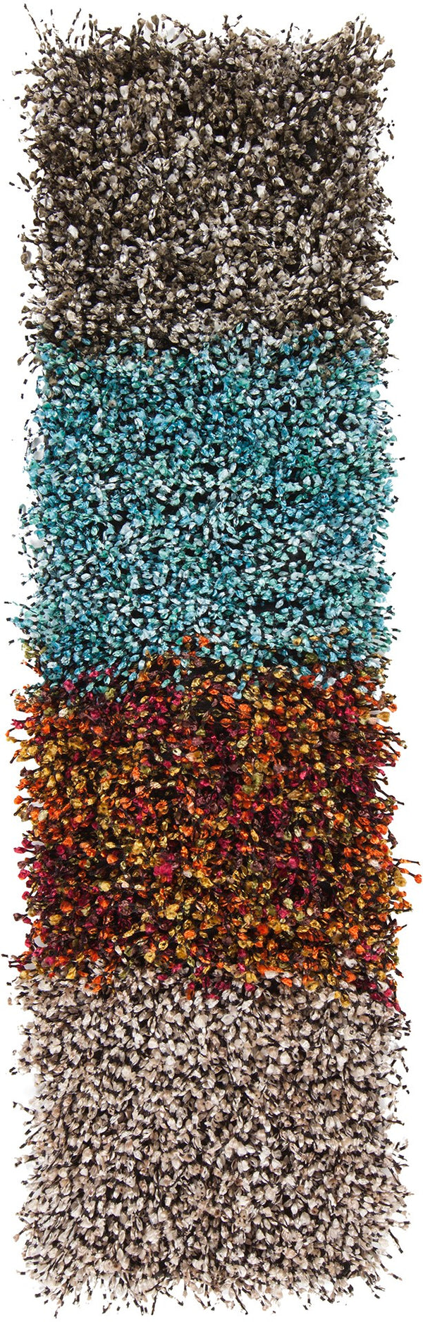 Chandra Rugs Hand-woven Shag Rug - Luxurious Handmade Cozy Texture For Any Room, Elegant Rectangular Design Silver Polyester Blo29403-35