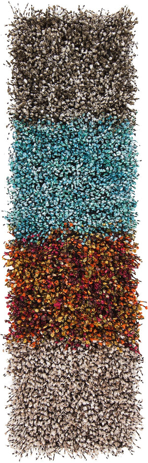 Chandra Rugs Hand-woven Shag Rug - Luxurious, Artisanal Comfort With Plush Texture For Cozy Home Décor Red,Orange Polyester Blo29402-35