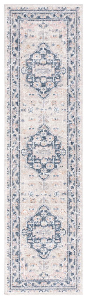 Safavieh Blair Washable Area Rug - Timeless Elegance, Stain-resistant, Luxurious Design For Modern Living Beige ,Navy Polyester Blr200b-8