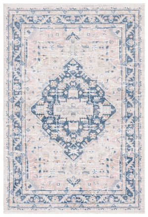 Safavieh Blair Washable Area Rug - Timeless Elegance, Stain-resistant, Luxurious Design For Modern Living Beige ,Navy Polyester Blr200b-8