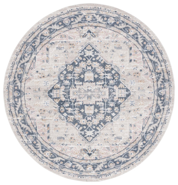 Safavieh Blair Washable Area Rug - Timeless Elegance, Stain-resistant, Luxurious Design For Modern Living Beige ,Navy Polyester Blr200b-8