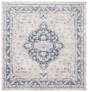 Safavieh Blair Washable Area Rug - Timeless Elegance, Stain-resistant, Luxurious Design For Modern Living Beige ,Navy Polyester Blr200b-8