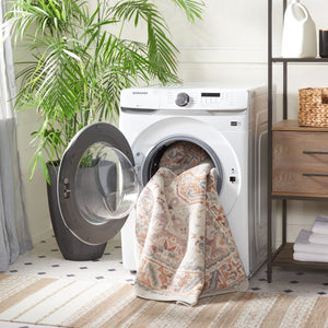 Safavieh Blair Washable Area Rug - Luxurious Turkish Design In Beige And Rust For Elegant Home Décor Beige ,Rust Polyester Blr202b-8