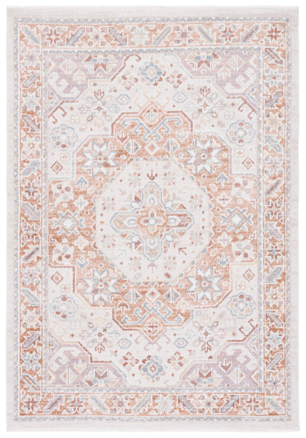 Safavieh Blair Washable Area Rug - Luxurious Turkish Design In Beige And Rust For Elegant Home Décor Beige ,Rust Polyester Blr202b-8