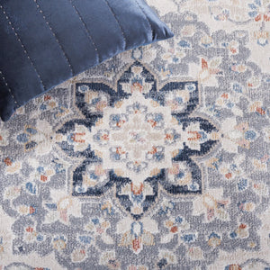 Safavieh Blair Washable Area Rug In Elegant Neutral Tones – Timeless Design, Soft Comfort & Easy Care Beige ,Grey Navy Polyester Blr204b-9