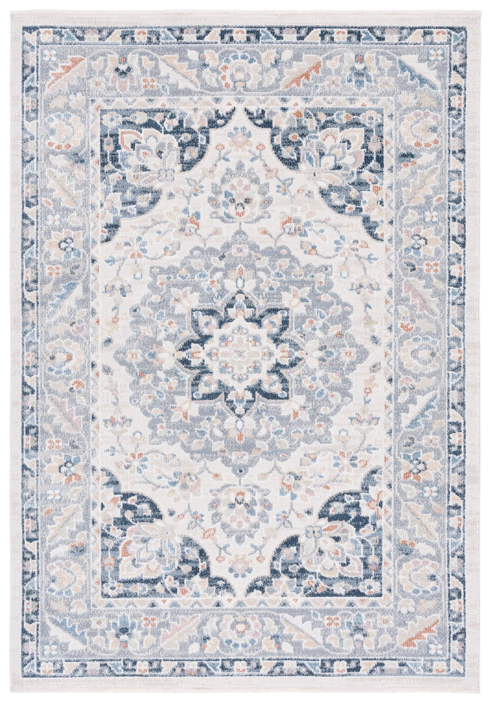 Safavieh Blair Washable Area Rug In Elegant Neutral Tones – Timeless Design, Soft Comfort & Easy Care Beige ,Grey Navy Polyester Blr204b-9