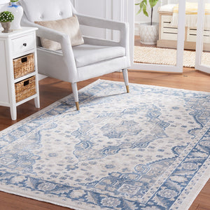 Safavieh Blair Washable Area Rug - Elegant Beige & Grey Blue Design, Durable, Slip-resistant, Oeko-tex Certified Beige ,Grey Blue Polyester Blr208b-8