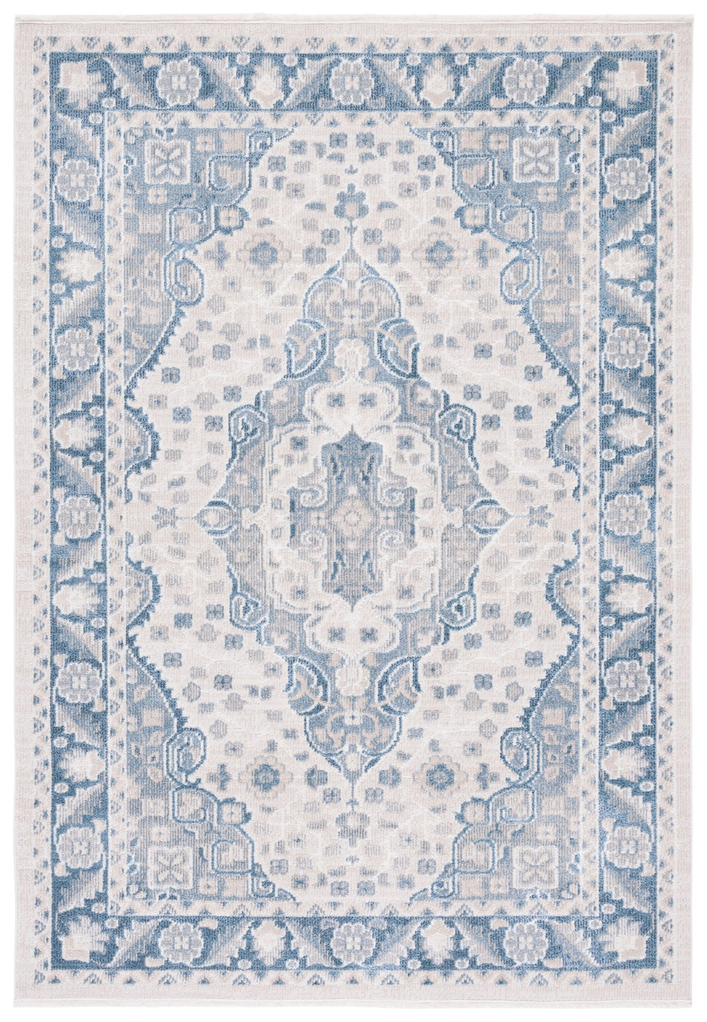 Safavieh Blair Washable Area Rug - Elegant Beige & Grey Blue Design, Durable, Slip-resistant, Oeko-tex Certified Beige ,Grey Blue Polyester Blr208b-8