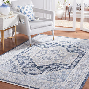 Safavieh Blair Washable Area Rug - Elegant Flat Weave Design In Beige And Navy For Timeless Home Décor Upgrade Beige ,Navy Polyester Blr210b-9