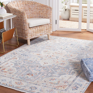 Safavieh Blair Washable Area Rug - Elegant Beige And Blue Design, Durable Flat Weave, Perfect For Any Room Beige ,Blue Polyester Blr212b-4