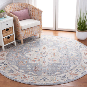 Safavieh Blair Washable Area Rug - Elegant Beige And Blue Design, Durable Flat Weave, Perfect For Any Room Beige ,Blue Polyester Blr212b-4