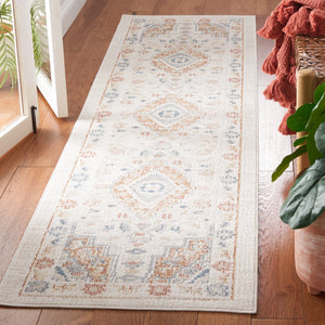 Safavieh Blair Washable Area Rug In Elegant Beige With Rich Rust Accents – Durable, Slip-resistant Beauty Beige ,Rust Polyester Blr214b-8