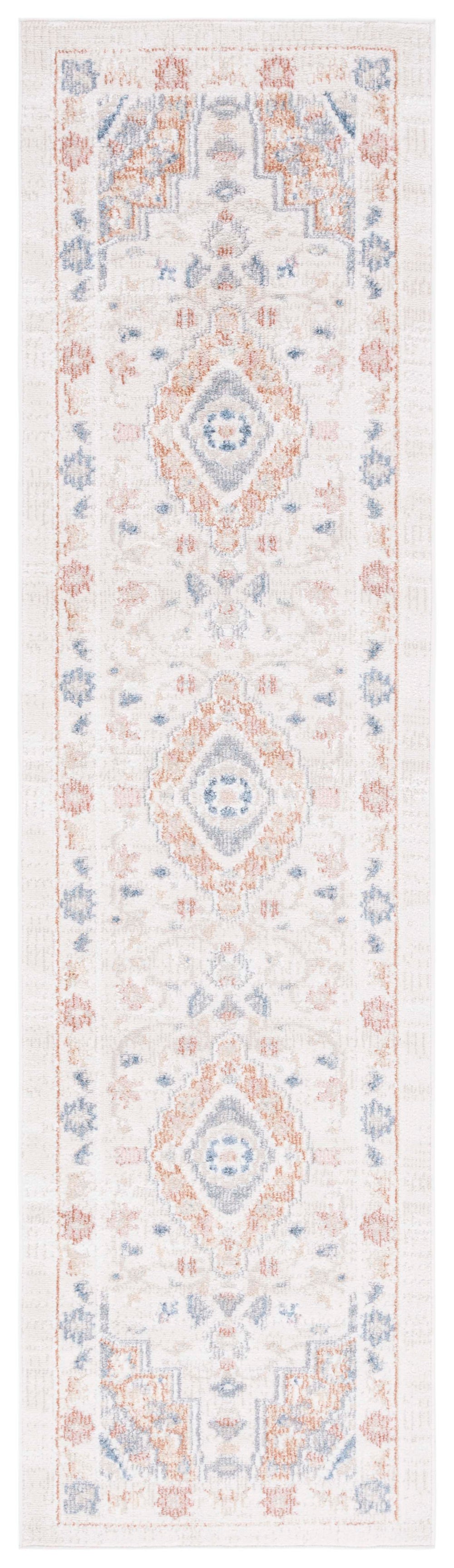 Safavieh Blair Washable Area Rug In Elegant Beige With Rich Rust Accents – Durable, Slip-resistant Beauty Beige ,Rust Polyester Blr214b-8