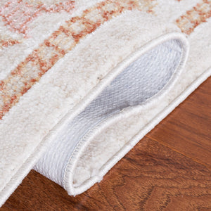 Safavieh Blair Washable Area Rug In Elegant Beige With Rich Rust Accents – Durable, Slip-resistant Beauty Beige ,Rust Polyester Blr214b-8