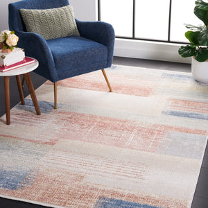 Safavieh Blair Washable 216 BLR216 Flat Weave  Rug Beige / Blue Rust BLR216B-9