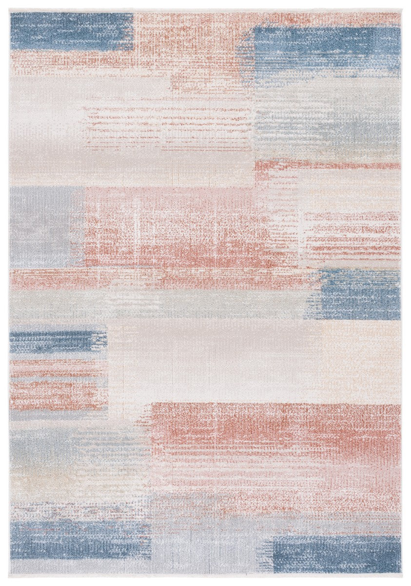 Safavieh Blair Washable 216 BLR216 Flat Weave  Rug Beige / Blue Rust BLR216B-9