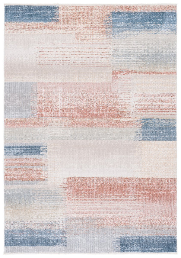 Safavieh Blair Washable 216 BLR216 Flat Weave  Rug Beige / Blue Rust BLR216B-9