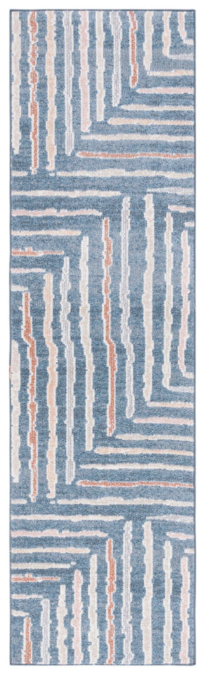 Safavieh Blair Washable Area Rug - Durable, Soft, And Slip-resistant With Stunning Abstract Design For Home Blue ,Multi Polyester Blr222m-28