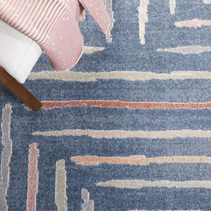 Safavieh Blair Washable Area Rug - Durable, Soft, And Slip-resistant With Stunning Abstract Design For Home Blue ,Multi Polyester Blr222m-28