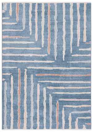 Safavieh Blair Washable Area Rug - Durable, Soft, And Slip-resistant With Stunning Abstract Design For Home Blue ,Multi Polyester Blr222m-28