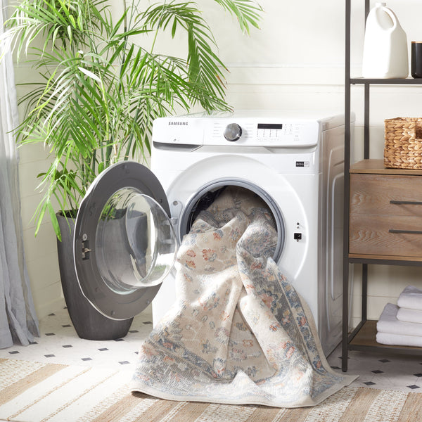 Safavieh Blair Washable Area Rug - Elegant Beige And Grey Design, Durable Flat Weave, Oeko-tex Certified Beige ,Grey Polyester Blr224b-9