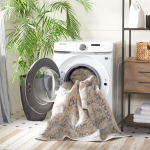 Safavieh Blair Washable Beige/Grey Area Rug 8' X 10' – Durable, Stylish, Eco-friendly, And Easy To Clean! Beige ,Grey Polyester Blr232b-8