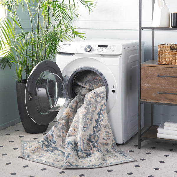 Safavieh Blair Washable 9' X 12' Area Rug - Elegant Beige & Light Grey Flat Weave, Non-slip & Eco-friendly Beige ,Light Grey Polyester Blr234b-9