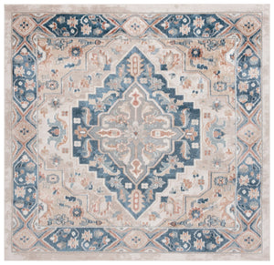Safavieh Blair Washable Area Rug - Elegant Ivory And Blue Design With Durable Polyester For Timeless Style Ivory ,Blue Polyester Blr240a-5