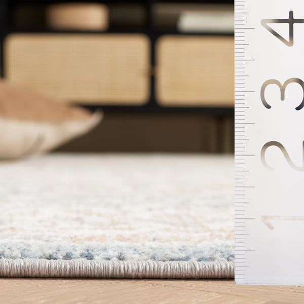 Safavieh Blair Washable Area Rug – Elegant Power-loomed Design In Ivory And Blue For Luxurious Living Spaces Ivory ,Blue Polyester Blr242a-8