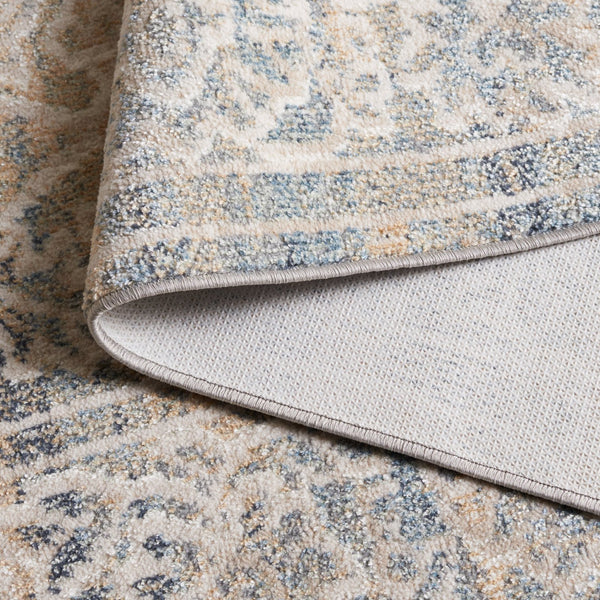 Safavieh Blair Washable Area Rug – Elegant Power-loomed Design In Ivory And Blue For Luxurious Living Spaces Ivory ,Blue Polyester Blr242a-8