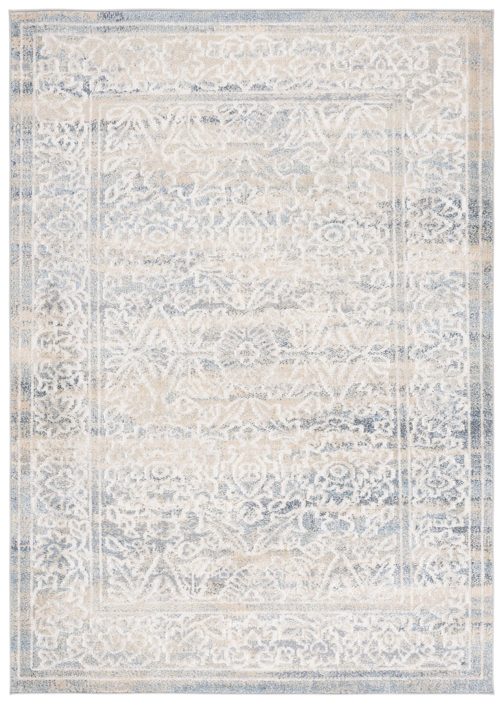 Safavieh Blair Washable Area Rug – Elegant Power-loomed Design In Ivory And Blue For Luxurious Living Spaces Ivory ,Blue Polyester Blr242a-8