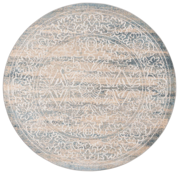 Safavieh Blair Washable Area Rug – Elegant Power-loomed Design In Ivory And Blue For Luxurious Living Spaces Ivory ,Blue Polyester Blr242a-8