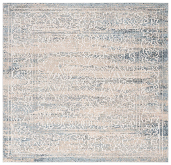 Safavieh Blair Washable Area Rug – Elegant Power-loomed Design In Ivory And Blue For Luxurious Living Spaces Ivory ,Blue Polyester Blr242a-8