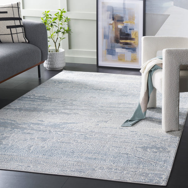 Safavieh Blair Washable Area Rug - Elegant Beige And Blue Design, Perfect For Living Rooms And High-traffic Areas Blue ,Grey Polyester Blr244m-28