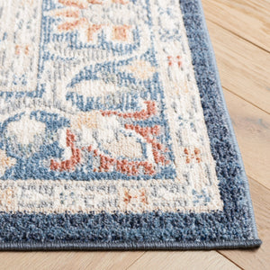 Safavieh Blair Washable Area Rug - Elegant Navy And Blue Design, Crafted In Turkey, Soft & Durable For Any Space Navy ,Blue Polyester Blr246n-7r