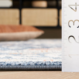 Safavieh Blair Washable Area Rug - Elegant Navy And Blue Design, Crafted In Turkey, Soft & Durable For Any Space Navy ,Blue Polyester Blr246n-7r