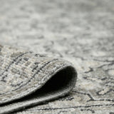 AMER Rugs Blu Amerson BLU-35 Hand-Knotted Handmade Handspun New Zealand Wool Classic Geometric Rug Gray 2' x 3'