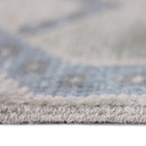 AMER Rugs Blu Drayer BLU-37 Hand-Knotted Handmade Handspun New Zealand Wool Classic Geometric Rug Silver 2' x 3'