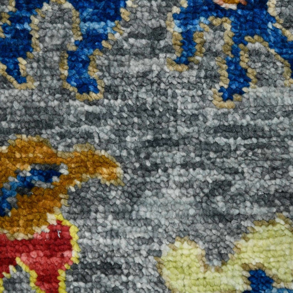 Amer Rugs Blu Classic Hand-knotted Oriental Area Rug - Timeless Design In 100% New Zealand Wool, Vintage Charm Gray Wool Blu510912