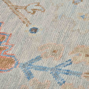 Amer Rugs Blu Hand-knotted Geometric Pattern Area Rug - Luxurious New Zealand Wool For Timeless Elegance Ivory,Gray Wool Blu570810