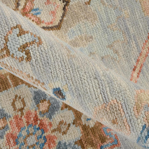 AMER Rugs Blu  BLU-57 Hand-Knotted Handmade Handspun New Zealand Wool Classic Geometric Rug Ivory 10' x 14'