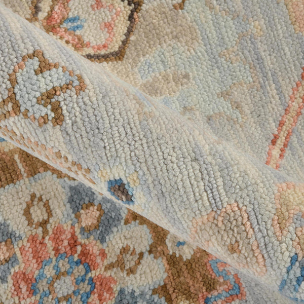 AMER Rugs Blu  BLU-57 Hand-Knotted Handmade Handspun New Zealand Wool Classic Geometric Rug Ivory 10' x 14'