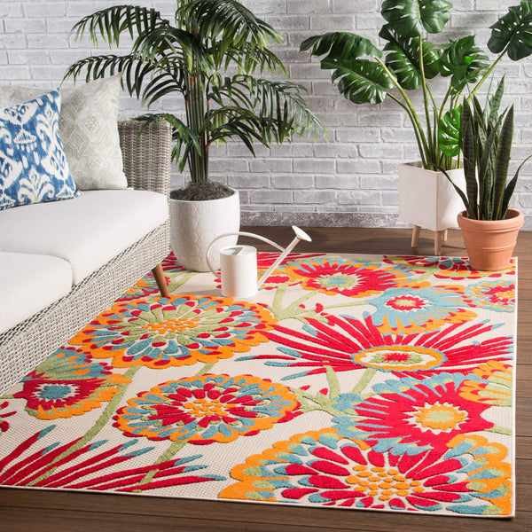 Jaipur Living Jaipur Living Balfour Floral Polypropylene Indoor Outdoor Rug Vibrant Botanical Blooms RUG141378