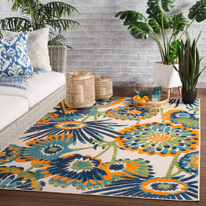 Jaipur Living Jaipur Living Balfour Floral Polypropylene Indoor Outdoor Rug Bold Retro Blooms RUG141384