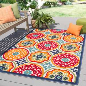 Jaipur Living Jaipur Living Tela Polypropylene Medallion Rug for Patios Foyers and High Traffic Spaces 7'4"X9'6" - A RUG141403