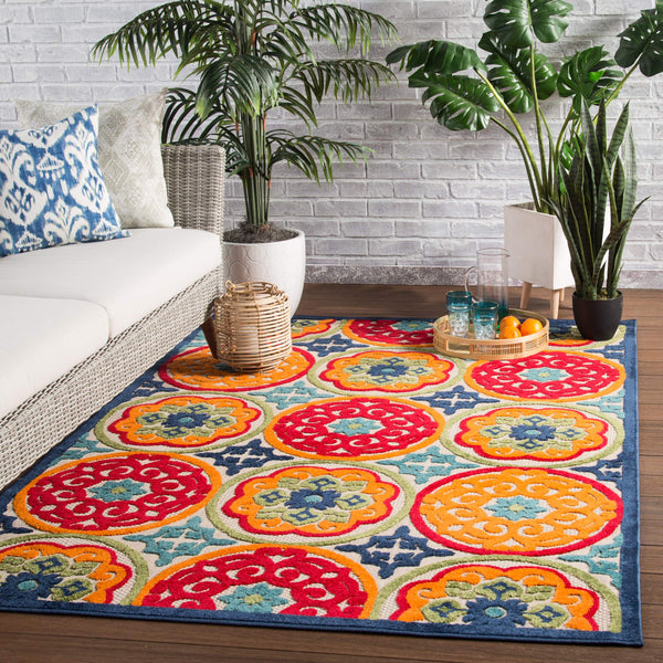 Jaipur Living Jaipur Living Tela Polypropylene Medallion Rug for Patios Foyers and High Traffic Spaces 7'4"X9'6" - A RUG141403